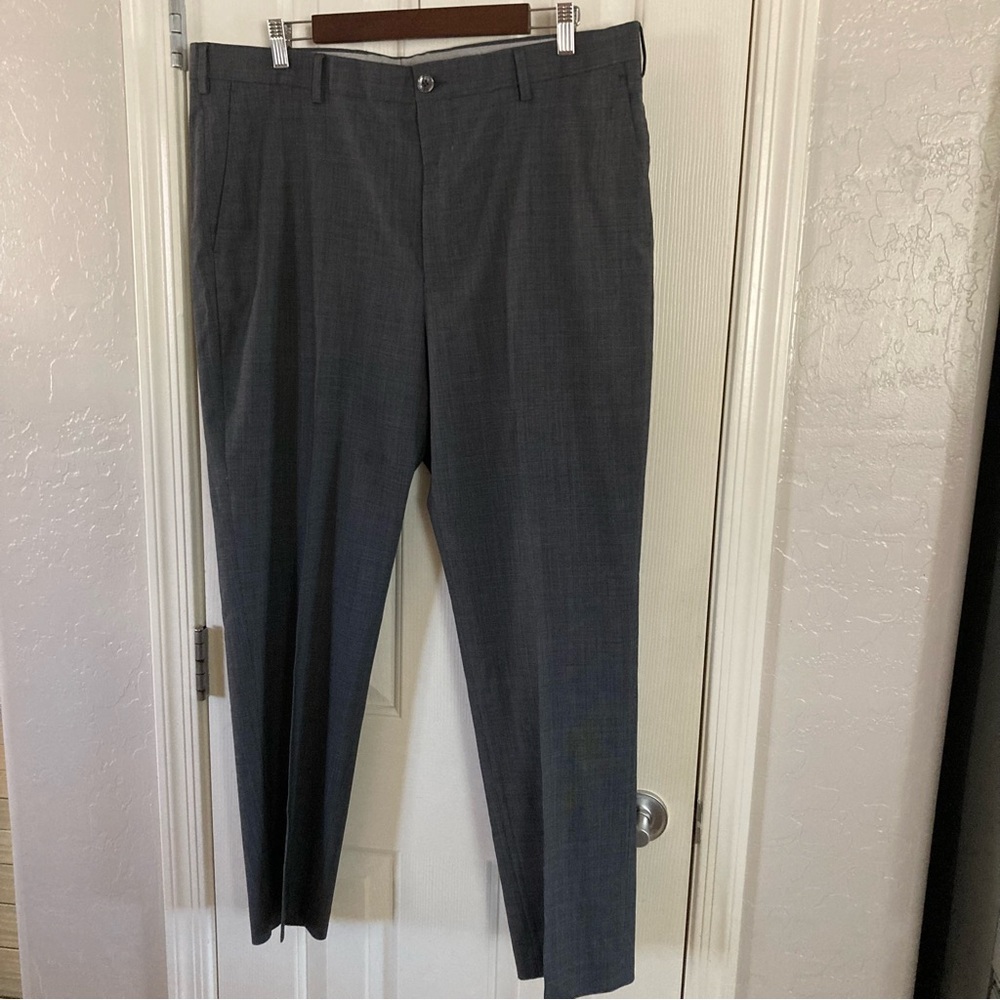 Hart Schaffner Marx Men’s Grey Flat Front Wool Blend Dress Pants Size 38x29